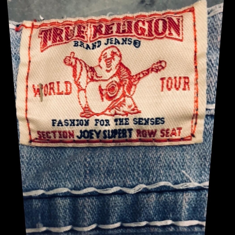 Authentic True Religion Faded Light Blue Denim Jeans - Picture 3 of 8